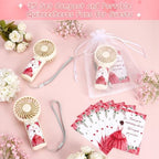 25pcs Red Quinceanera Mini Handheld Fans for Sweet 15 Birthday Party Favors - Image 5