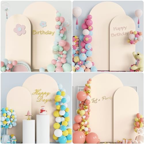 Putros Arch Backdrop Stand and Cover Set of 2, Arch Stand with Beige Cover - Image 6