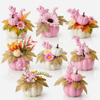 Amyhill 8 Pcs Fall Pink Pumpkin Baby Shower Table Centerpiece Decor, Fruit by Amyhill