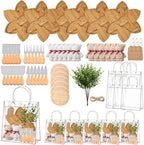 73Pcs Baby Shower Prizes for Game Winners Lotus Cheese Board Fork Butter Spreaders straight knife spatula Coasters Towel Artificial Eucalyptus Stems Cards and Gift Bags for Guests Bridal Birthday,6Set by Unknown