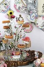 Talking Tables Alice in Wonderland Cupcake Cake Stand | Mad Hatter Themed Afternoon Tea Party Decorations | Table Centrepiece for Weddings, Baby Showers and Bridal Parties or Onederland 1st Birthdays - Image 4