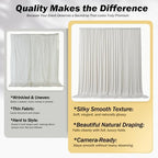 50x12 ft Beige Backdrop Curtains for Weddings Parties, Birthdays and Photos - Image 4