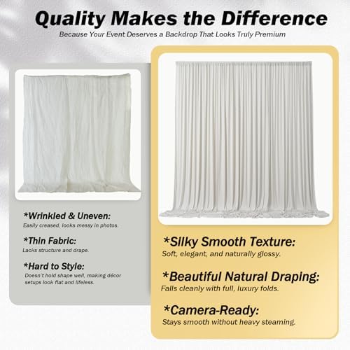 20x12 ft Beige Backdrop Curtains for Weddings Parties, Birthdays and Photos - Image 4