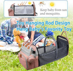 Jeryswet Baby Diaper Bags with Changing Station, Waterproof Large Capacity Diaper Bag Backpack for Moms Dads with USB Charging Port and Stroller Straps, Baby Shower Gifts, Pink-Grey - Image 2