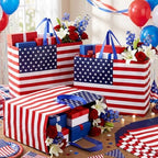 Landhoow Gift Bags Large Party Favors Reusable Tote Non Woven Candy Totes for Birthday Party Supplies(16.6" x 13" x 7.1") - Image 5