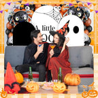 3 Pcs Halloween A Little Boo is Almost Due Arch Backdrop with 4FT 5FT 6FT - Image 6