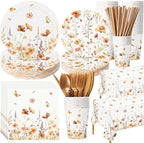 Funnymoom 452 Pcs Fall Wildflower Party Decoration Supplies for 50 Guests by Funnymoom
