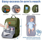 PILLANI Baby Diaper Bag Backpack - Large Bag for Boys & Girls, Waterproof Diaper Backpack - Baby Shower Gifts for Boys - Toddler Diaper Bag with Changing Pad - Large Capacity, Wide Opening Easy Access - Image 5