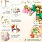 OurWarm Balloon Arch Kit with Balloon Pump Electric, 8.2FT & 5FT Gold Half Balloon Arch Stand with Base, Free Bending Arch Frame Backdrop for Wedding Birthday Party Baby Shower Graduation Decoration - Image 5