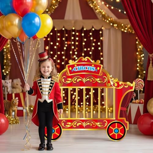 3Ft Circus Cage Corrugated Plastic Standee Cutout Photo Prop - Image 3