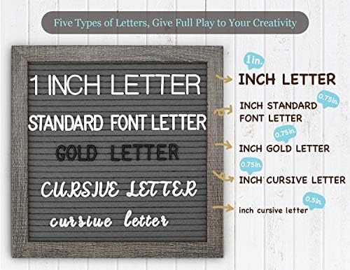 Grey Felt Letter Board - 10x10 Inch, Pre Cut 725 Letters, First Day of School, Classroom Decor, Baby Announcements - Image 3