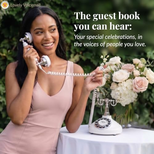 Audio Guest Book, Voicemail Phone Guestbook, White & Black - Image 2