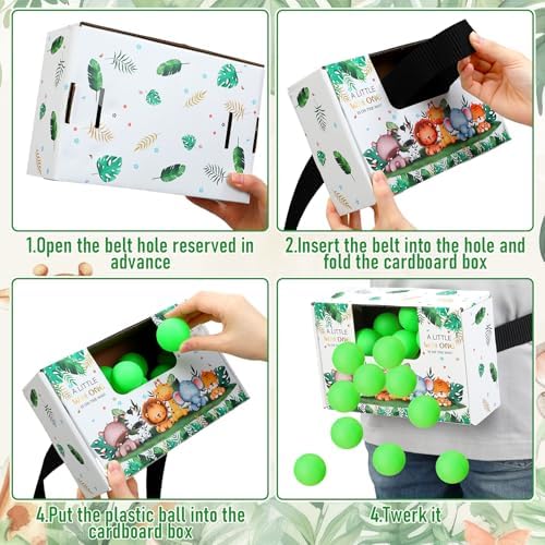 Civaner 6 Set Safari Baby Shower Game Jungle Animal Swing Shaking Balls - Image 4