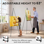 Nicpro 12 Pack 63 Inches Easel Stand for Sign, Black, with Carry Bags - Image 6