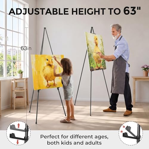 Nicpro 12 Pack 63 Inches Easel Stand for Sign, Black, with Carry Bags - Image 6