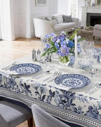 Hioasis Blue Plastic Plates, Fancy Disposable Pates, 60 Pcs for 30 Guests - Image 4