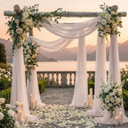 Pack of 1 Wedding Arch Drape Panel Fabric 30" x 40ft - Nude - Image 4