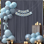 50ft×10ft Wrinkle Free Grey Backdrop Curtains for Parties, 10 Panels 5×10ft Soft Silky Polyetsr Charcoal Photo Backdrop Drapes for Birthday Party Baby Shower Wedding Photography - Image 6