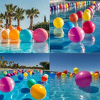 100 Pcs Giant Balloons Kit 18 24 36 Inch Mixed Size Latex pool Balloon, With 10 Colors - Party Decoration Supplies for Birthdays, Weddings, Events - Image 7