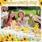 Potchen 452 Pcs Sunflower Party Supplies Serve 50, Yellow - Image 4
