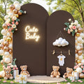 Green Brown Arch Backdrop Cover 7.2 and 6ft Party Wedding Arch Covers Stretchy Backdrop Baby Shower Bridal Shower Photo Birthday Arch Stand Cover Spandex by LittleFunny