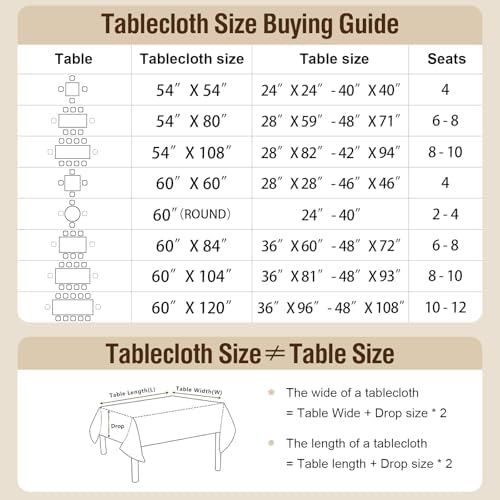 H.VERSAILTEX Linen Table Cloths Floral Printed Tablecloth Spill-Proof Waterproof Table Cover for Dining Buffet Feature Soft and Thick Fabric Wrinkle Free, 60 x 120 Inch, Adela Botanical Motif - Sage - Image 2