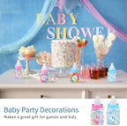 Tondiamo 48 Pcs Blue Pink Baby Shower Mini Bottle Favors 1. 5 x 3. 5 Inch Baby Shower Candy Jar Mini Milk Bottle Party Favor Fillable Gift Boxes for Birthday Party Decorations - Image 6