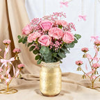 20 Pcs Painted Mason Jars with 20 Light Strings and 1 Ribbon Gold Glass Centerpiec Jars for DIY Table Wedding Housewarming Home - Image 4