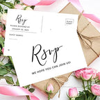 Andaz Press 56-Pack Personalized RSVP Postcards for Wedding Minimal Modern Cardstock Response Reply Cards for Bridal Shower Baby Shower Birthday Event Custom Date and Return Address 4 x 6-Inch - Image 3
