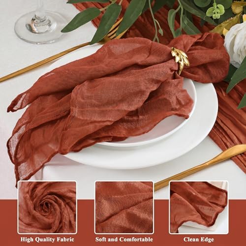 50 Pack Cheesecloth Napkins 20"x20" Terracotta Gauze Boho Napkins - Image 3
