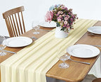 Pufogu 5 Pack 10Ft Light Yellow Chiffon Table Runner Sheer 29x120 Inch - Image 2