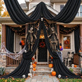 50FTx14FT Black Backdrop Curtains for Wedding Party, Birthday and Halloween by Outpain
