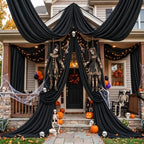 30FTx14FT Black Backdrop Curtains for Wedding Party, Birthday and Halloween by Outpain