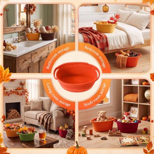 LemonRoad 5 Pcs Fall Empty Gift Basket, Autumn Party Supplies Decor - Image 4