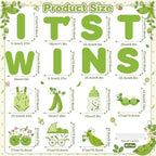 15Pcs Two Peas in a Pod It's Twins Yard Signs with Stakes, Sweet Pea Baby Shower Lawn Decorations, Green Welcome Home Twin Baby Boy Girl Outdoor Sign for Gender Reveal Party Supplies Photo Props - Image 2