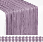 30 Pack Purple Cheesecloth Table Runner 17x108 Inches Boho Home Decor by Showgeous