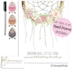 11x14 Dreamcatcher Fingerprint Poster Baby Shower Guestbook Alternative - Image 3