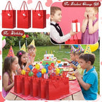 Sherr 50 Pcs Red Gift Bags with Handles Tags 5.3 x 3.7 x 8.1 Inches Small Glossy Paper Bags Bulk Wedding Birthday Baby Shower Party Favor Gifts - Image 4