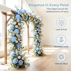 AVIVIHO 65pcs Blue Hydrangea Artificial Flowers Bulk Fake Flowers - Image 4