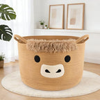 Large Highland Cute Cow Basket for Nursery,Laundry Blanket Gift Basket - Image 4
