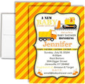 Amanda Creation Construction Baby Shower Invitations, 20 Personalized 5x7 Under Construction Baby Shower Invites with Envelopes, Custom Printed Cards by AmandaCreation