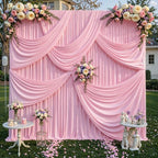 50ft x 10ft Pink Backdrop Curtains, Baby Pink Drapes for Backdrop Fabric by HBBMAGIC