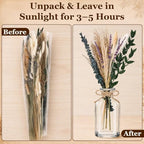 10 Set Dried Pampas Grass Table Centerpiece & Glass Vase for Wedding - Image 6