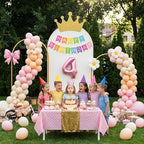 Metal Arch Backdrop Stand 3 Set (7.2FT+6.6FT+6FT), Gold Wedding Arch Frame - Image 4