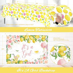Costova Lemon Baby Shower Decorations, Its a Girl Baby Shower Party Decorations, Lemon Themed Backdrop Balloon Boxes Tablecloth Cake Topper Sash for Yellow Pink Lemon Party Supplies - Image 5