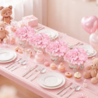 4 Pack Light Pink Baby Shower Centerpieces Flower Arrangements - Image 4
