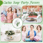 Leelosp 50 Sets Cactus Soap Party Favors with White Organza Bags & Cactus Themed Thank You Tags for Fiesta Party Decor, Mexican Birthday Decorations, Baby Shower, Bachelorette Bridal Shower DIY Gifts - Image 5