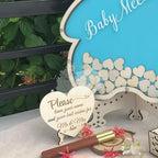 Personalized Baby Shower Guest Book Alternatives, Customizable Wooden Teddy Bear Baby Shower Sign in Guest Book, We Can Bearly Wait 1st Birthday Guest Book Alternatives - Image 3