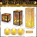 Rossesay 24 Pcs Roaring 20s Lantern Table Centerpiece for 1920s Party Decor - Image 2