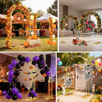 2 Pack Wedding Arch Backdrop Stand (7.2FT/6FT) Metal Frame with Base - Image 3